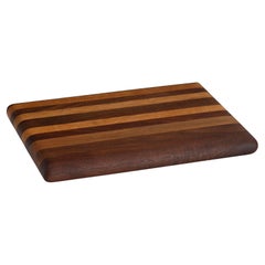 Arthur Espenet Carpenter Wood Block, Solid Alternating Walnut and Mahogany