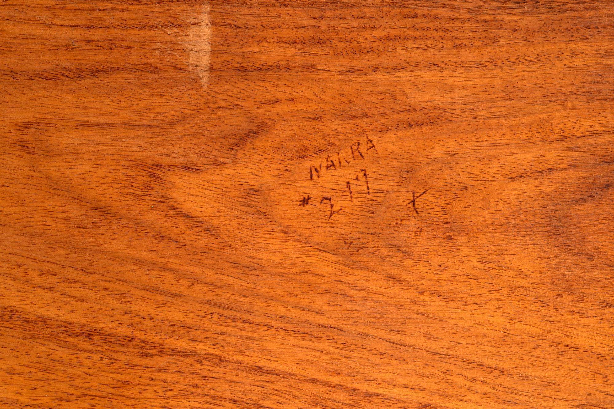 Table basse en fer forgé Arthur Espenet Carpenter en bois de Narra 1960 en vente 2