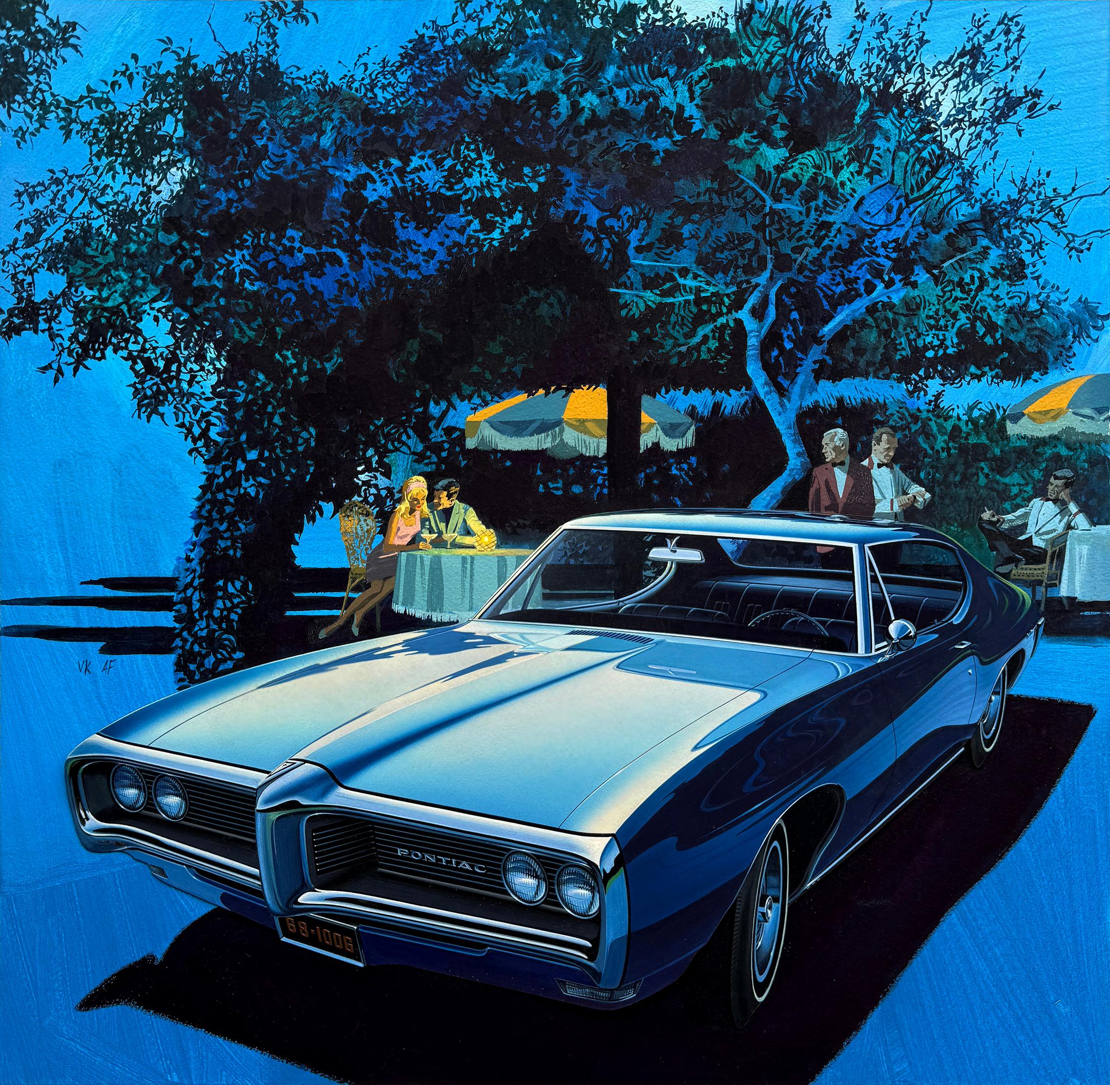 LeMans, Pontiac Wide-Track Advertising Artwork - Photorealism Precursor