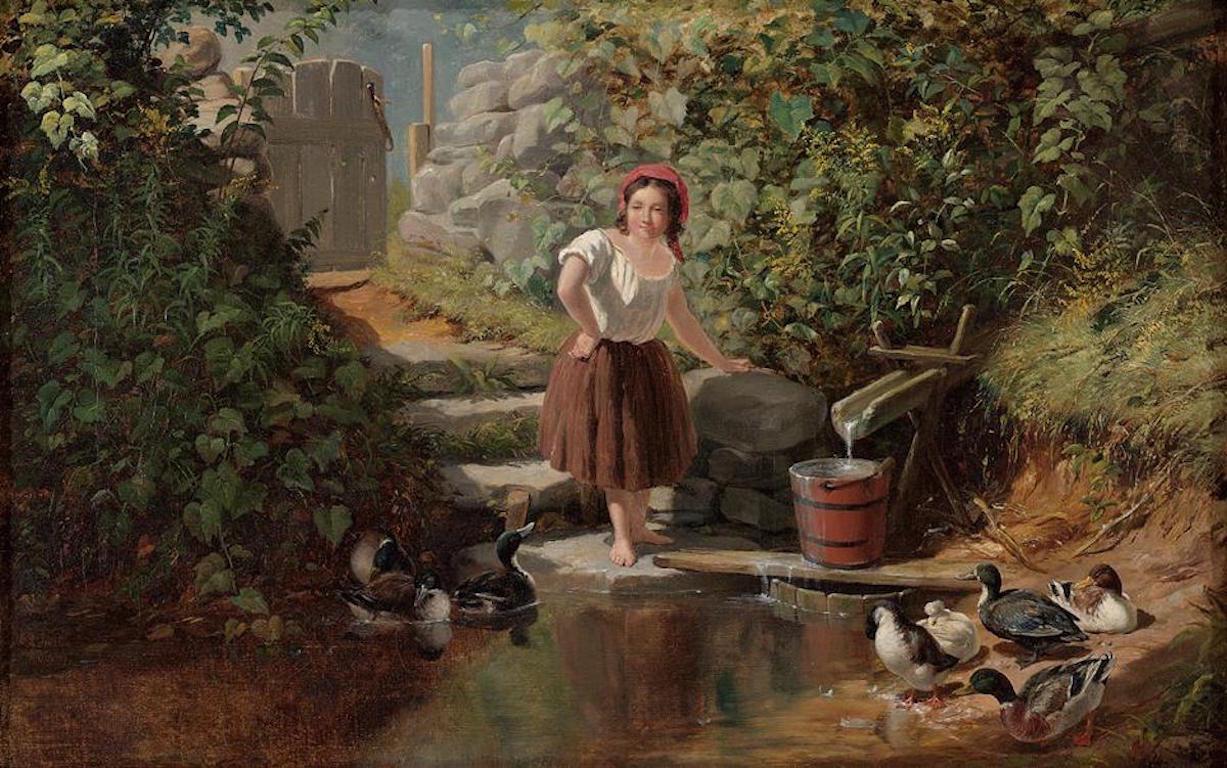 Peinture à l'huile « Pleasant Thoughts » d'Arthur Fitzwilliam Tait
