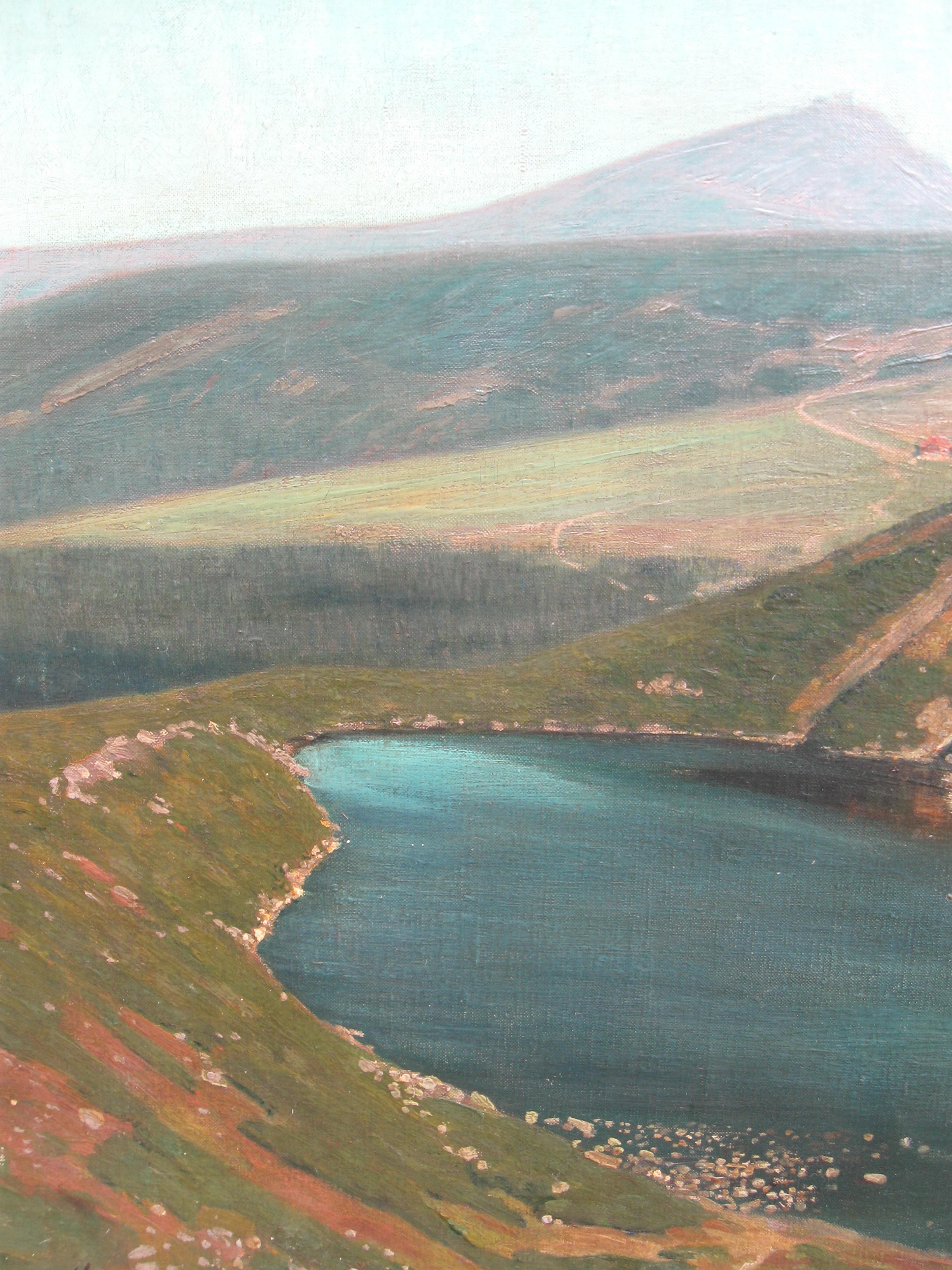 Lago en las montañas', Arthur G. Nebra (1880-1955) óleo sobre lienzo c1930 en venta 3