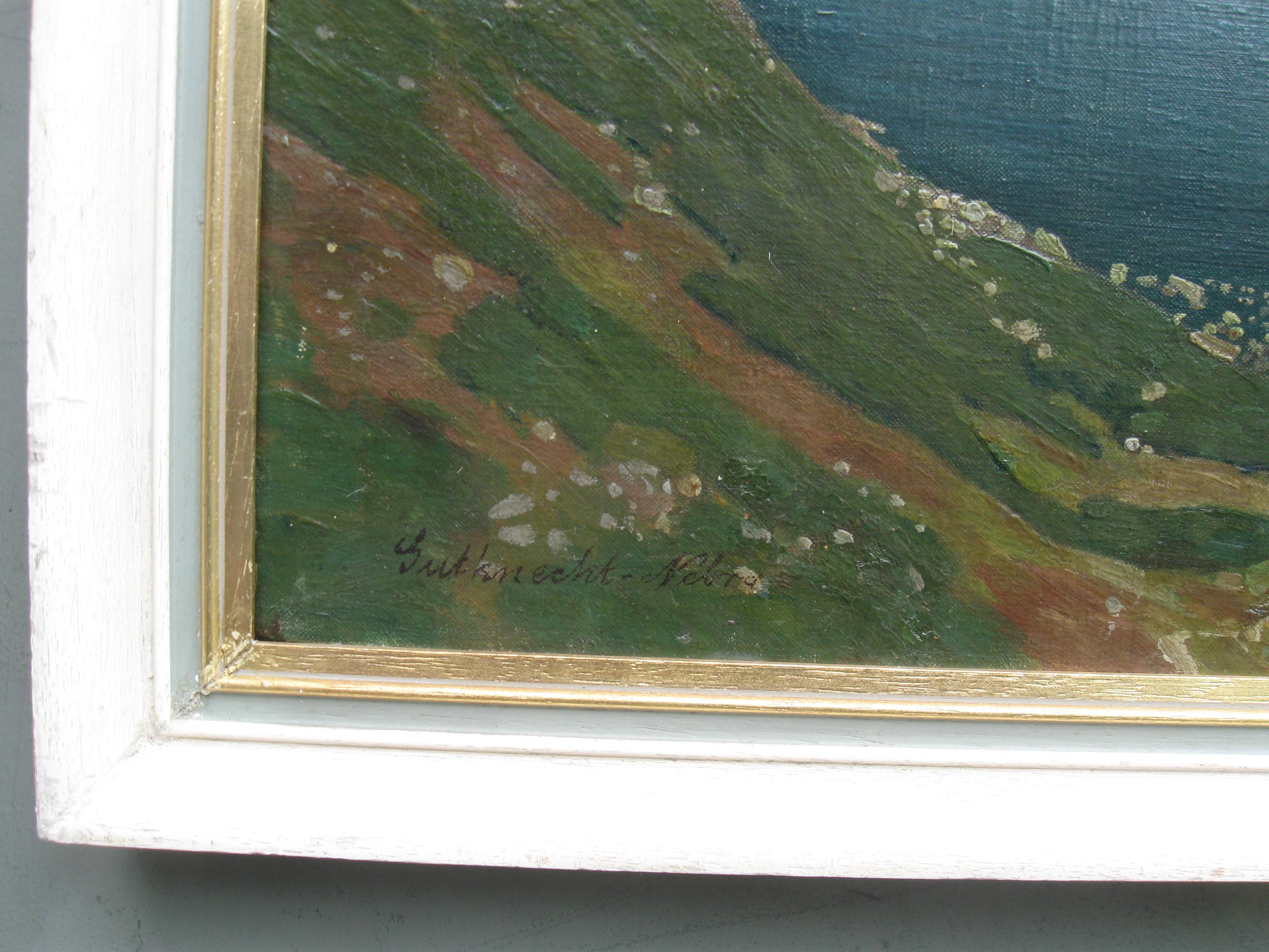 Lago en las montañas', Arthur G. Nebra (1880-1955) óleo sobre lienzo c1930 en venta 5