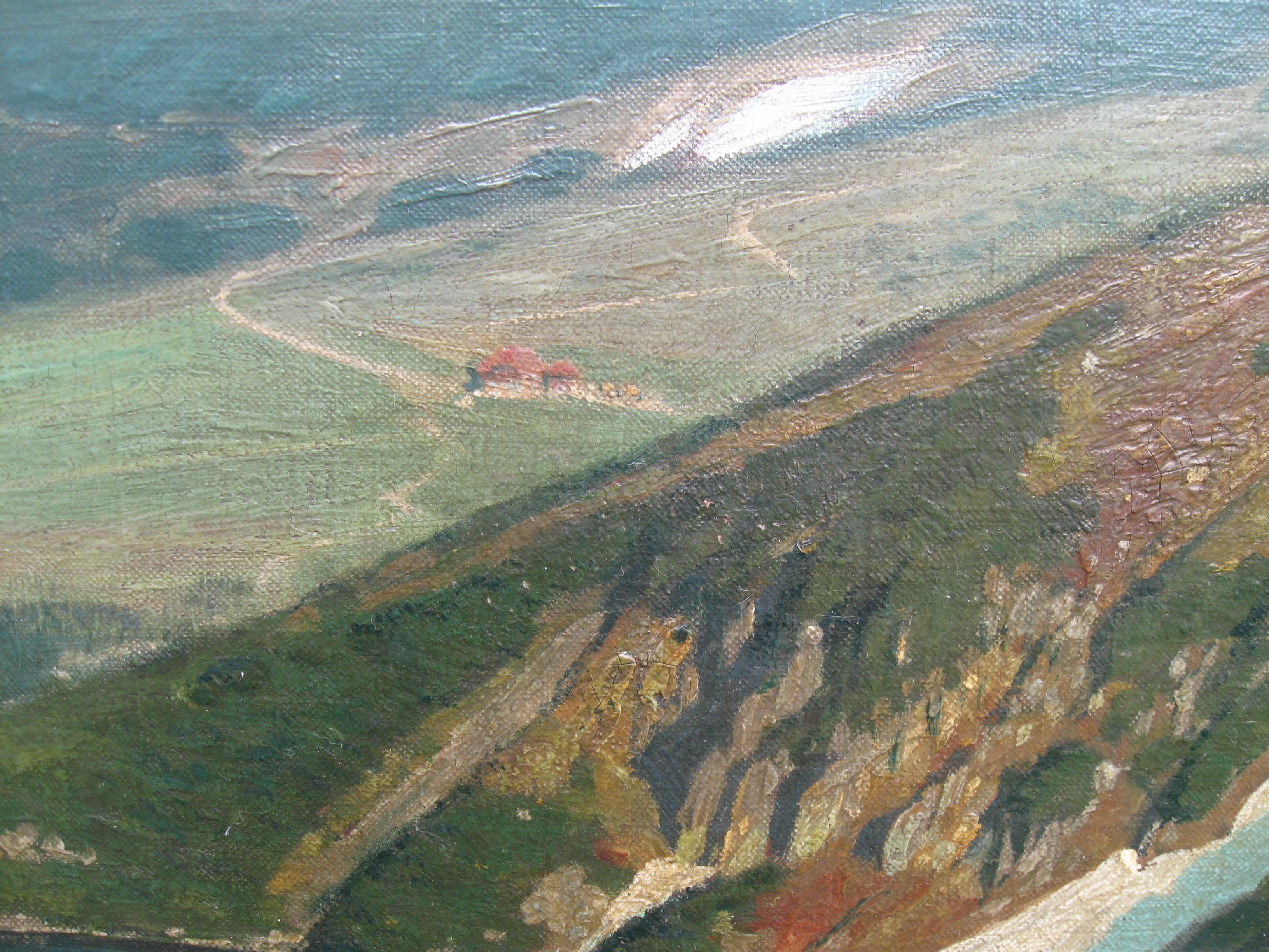 Lago en las montañas', Arthur G. Nebra (1880-1955) óleo sobre lienzo c1930 en venta 7