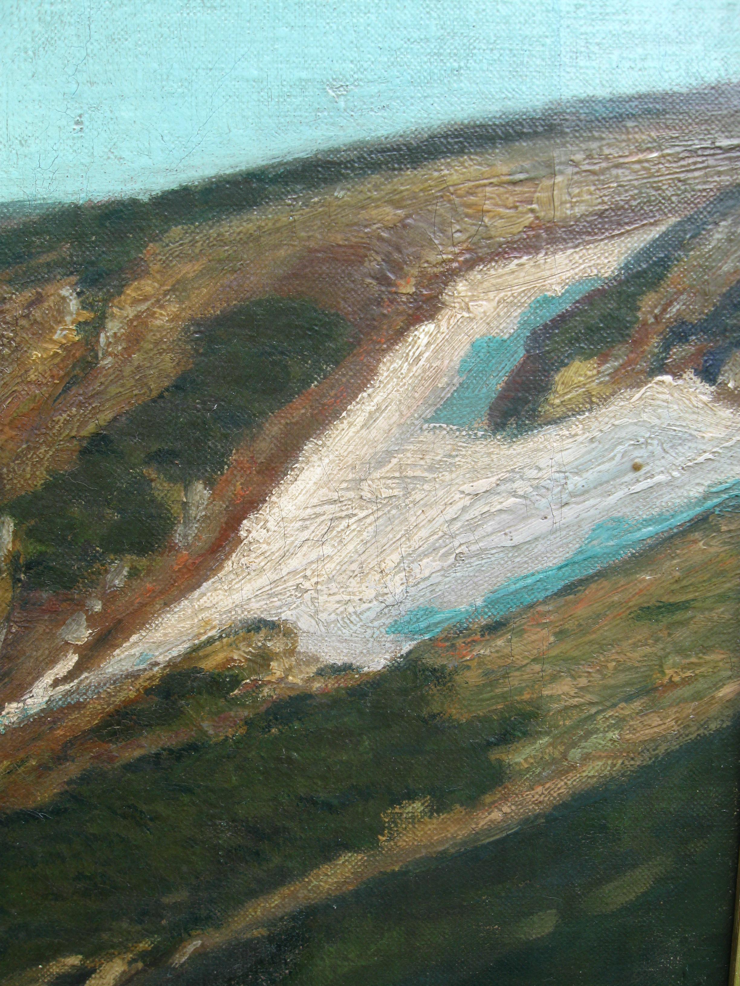 Lago en las montañas', Arthur G. Nebra (1880-1955) óleo sobre lienzo c1930 en venta 8