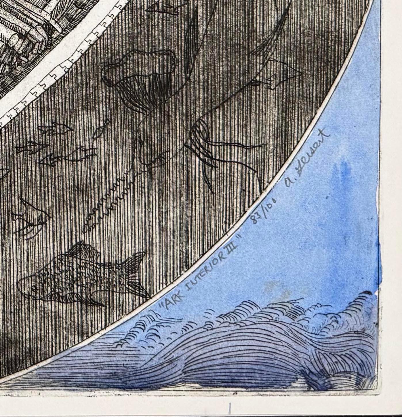 Interior del Arca III, cuatro aguafuertes de Arthur Geisert en venta 5