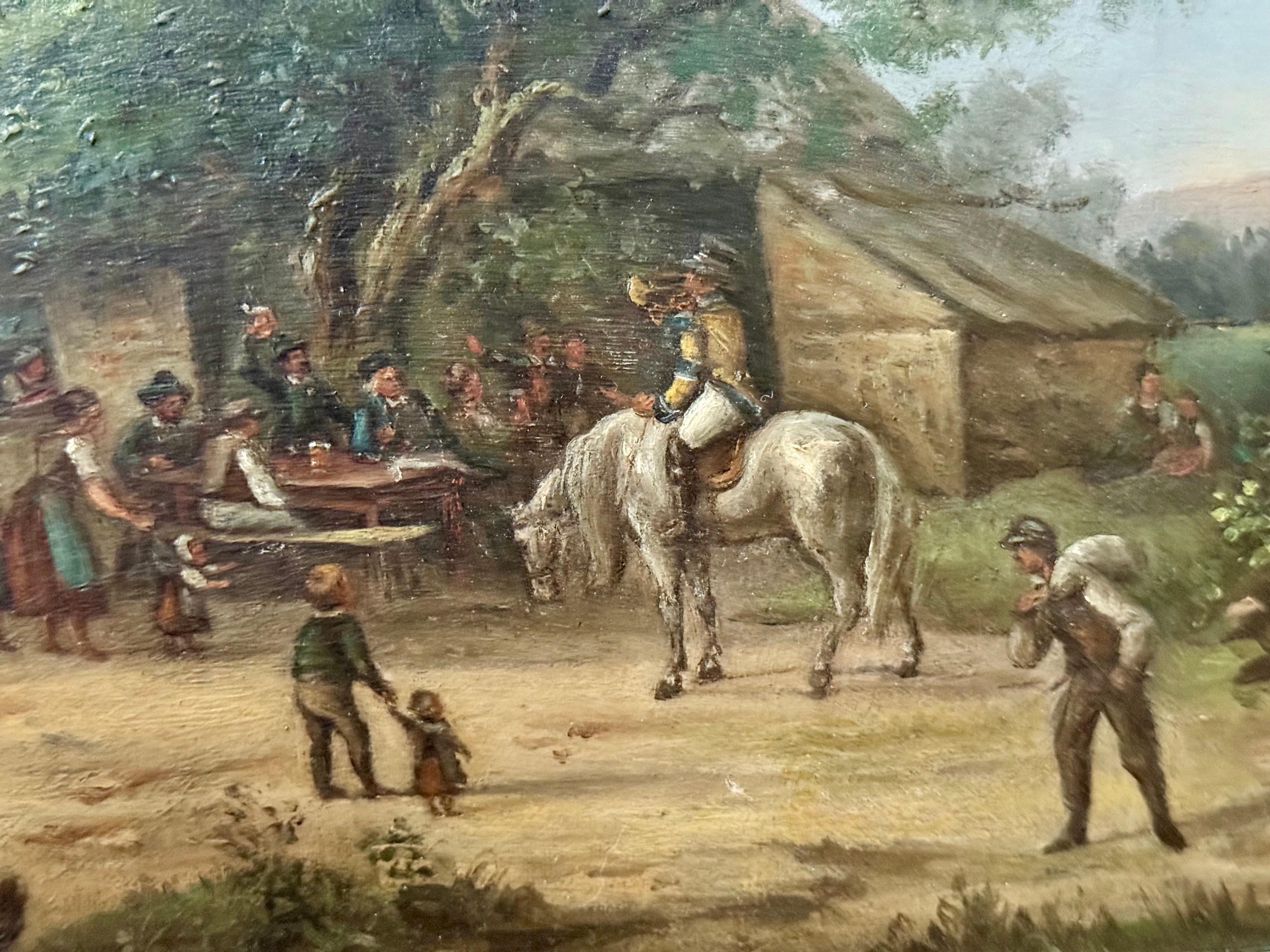 Announcement in Village Square mid 19th century For Sale 8