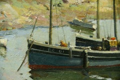 Harbor Landscape of fishing boats, "Morning at St. Ives"