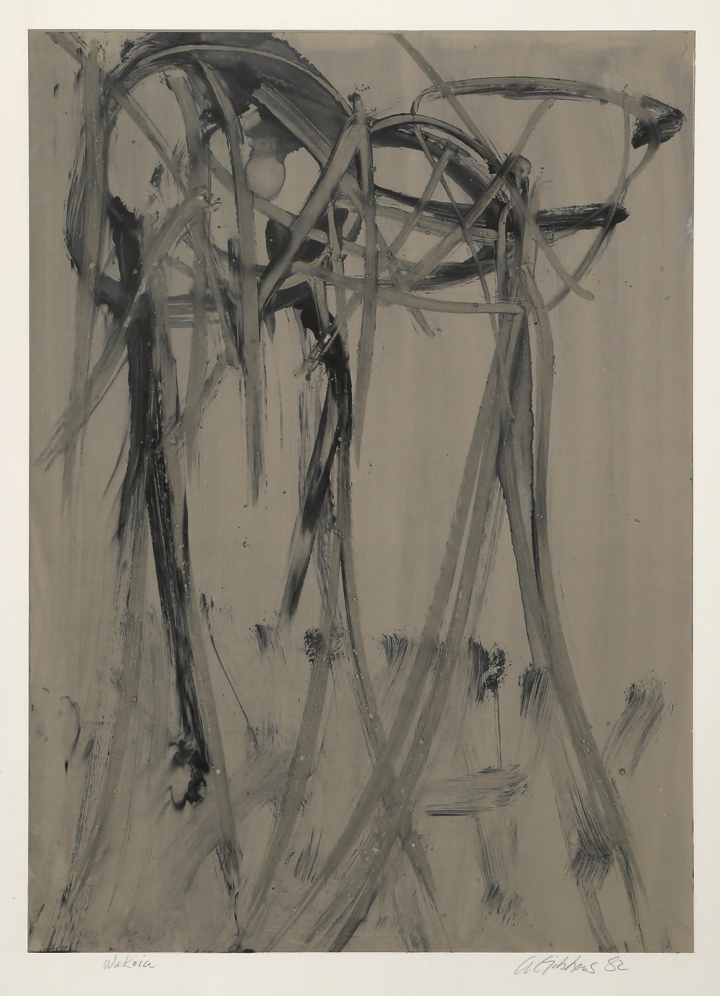 Arthur Gibbons, American (1947 - ) - Wakoia, Year:  1982, Medium:  Monotype Etching with Aquatint, signed, titled and dated in pencil, Image Size:  31.5 x 23.25 inches, Size:  39.5 x 29.5 in. (100.33 x 74.93 cm)
