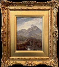 Mountain Solitude Oil Painting, Victorian Landscape, Mid-19th Century