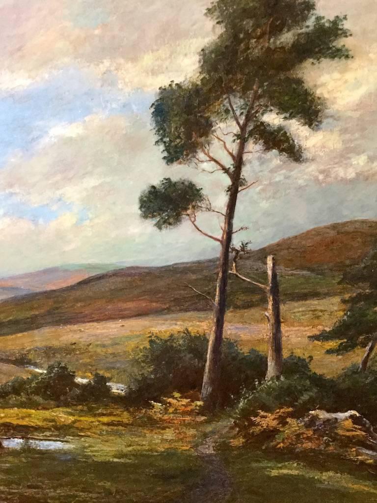 A Scottish Landscape 19th / 20th Century by Yorkshire artist Arthur H Rigg  - Naturalistic Painting by Arthur H. Rigg