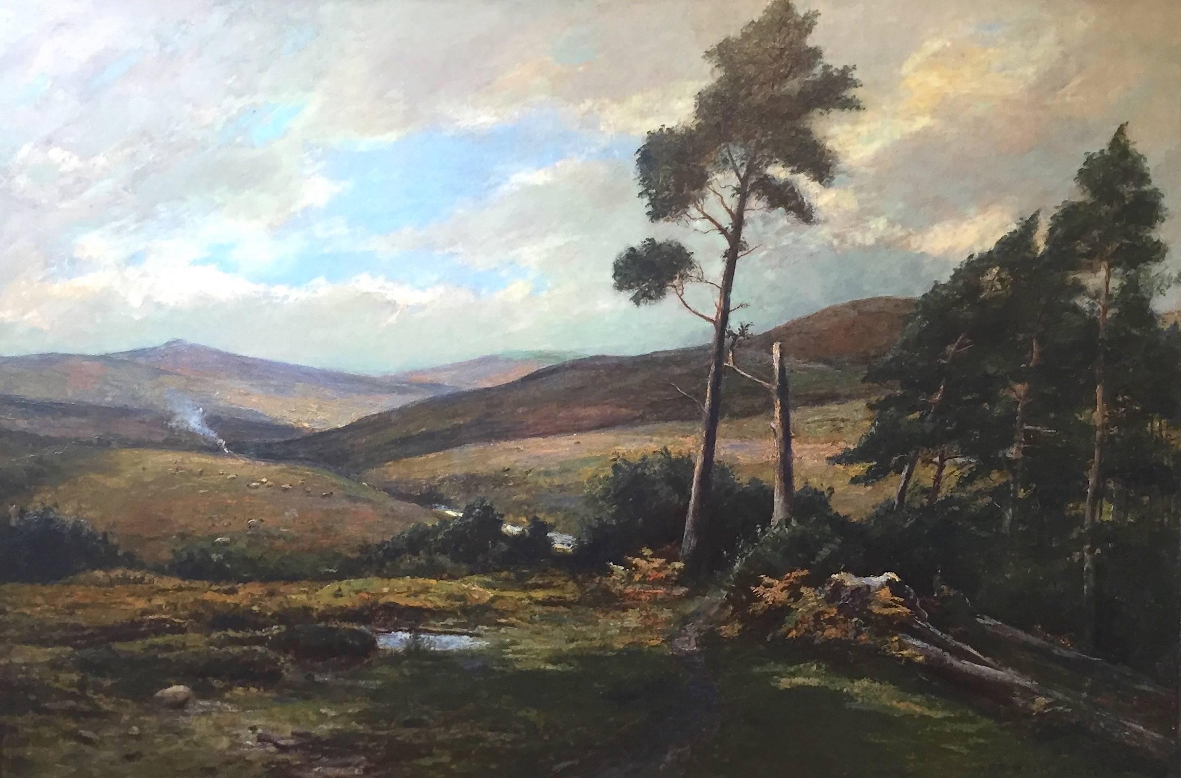 Arthur H. Rigg Landscape Painting - A Scottish Landscape 19th / 20th Century by Yorkshire artist Arthur H Rigg 