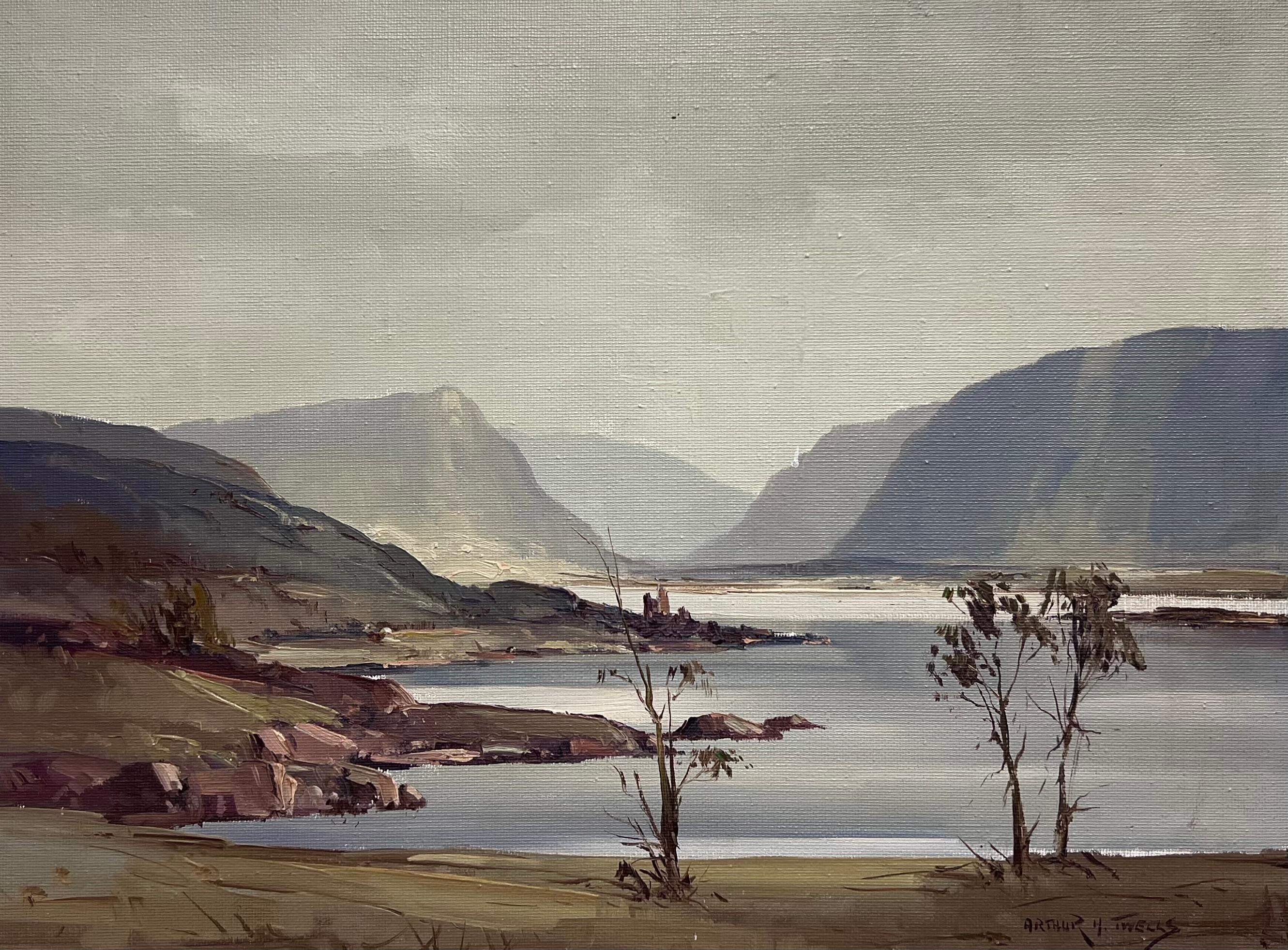 Irische Trockens Gemälde in Donegal, signiertes Original atmosphärisches Gemälde des 20. Jahrhunderts – Painting von Arthur H Twells (1921-1996)