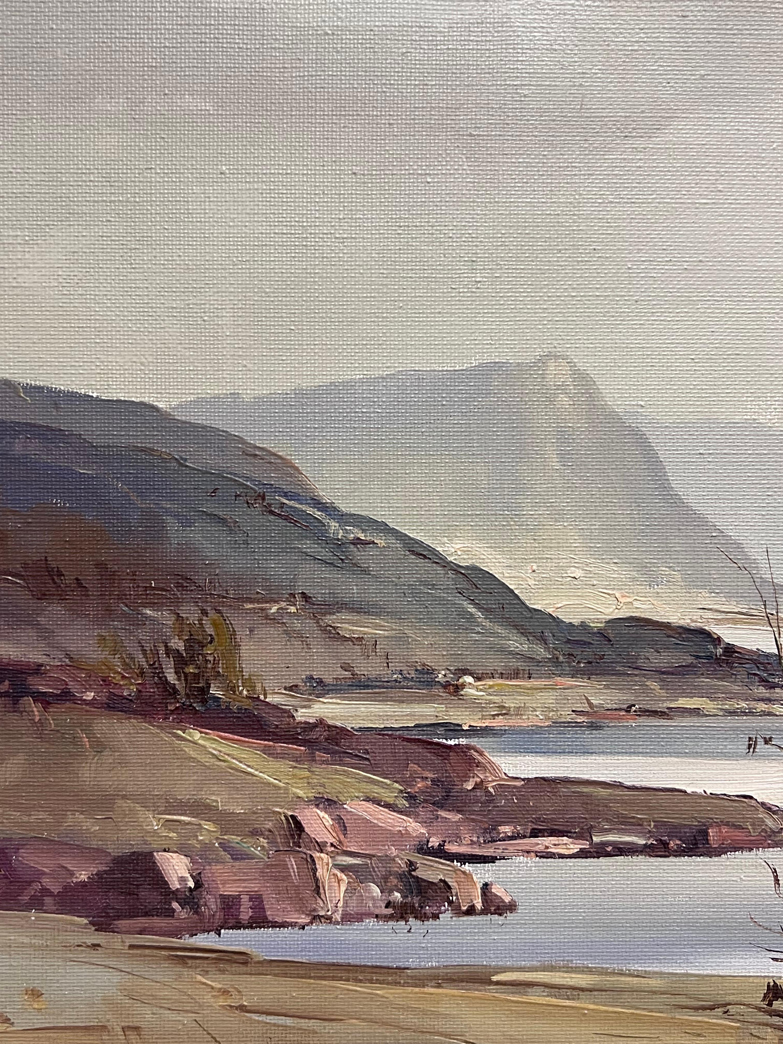 Irische Trockens Gemälde in Donegal, signiertes Original atmosphärisches Gemälde des 20. Jahrhunderts (Impressionismus), Painting, von Arthur H Twells (1921-1996)