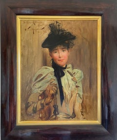 Arthur Hacker - 1890s British Oil Painting - Portrait of a Lady