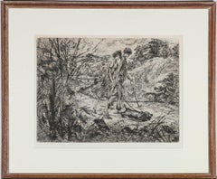 Vintage Arthur Henderson Hall (1906-1983) - Framed Etching, A Walk In The Country