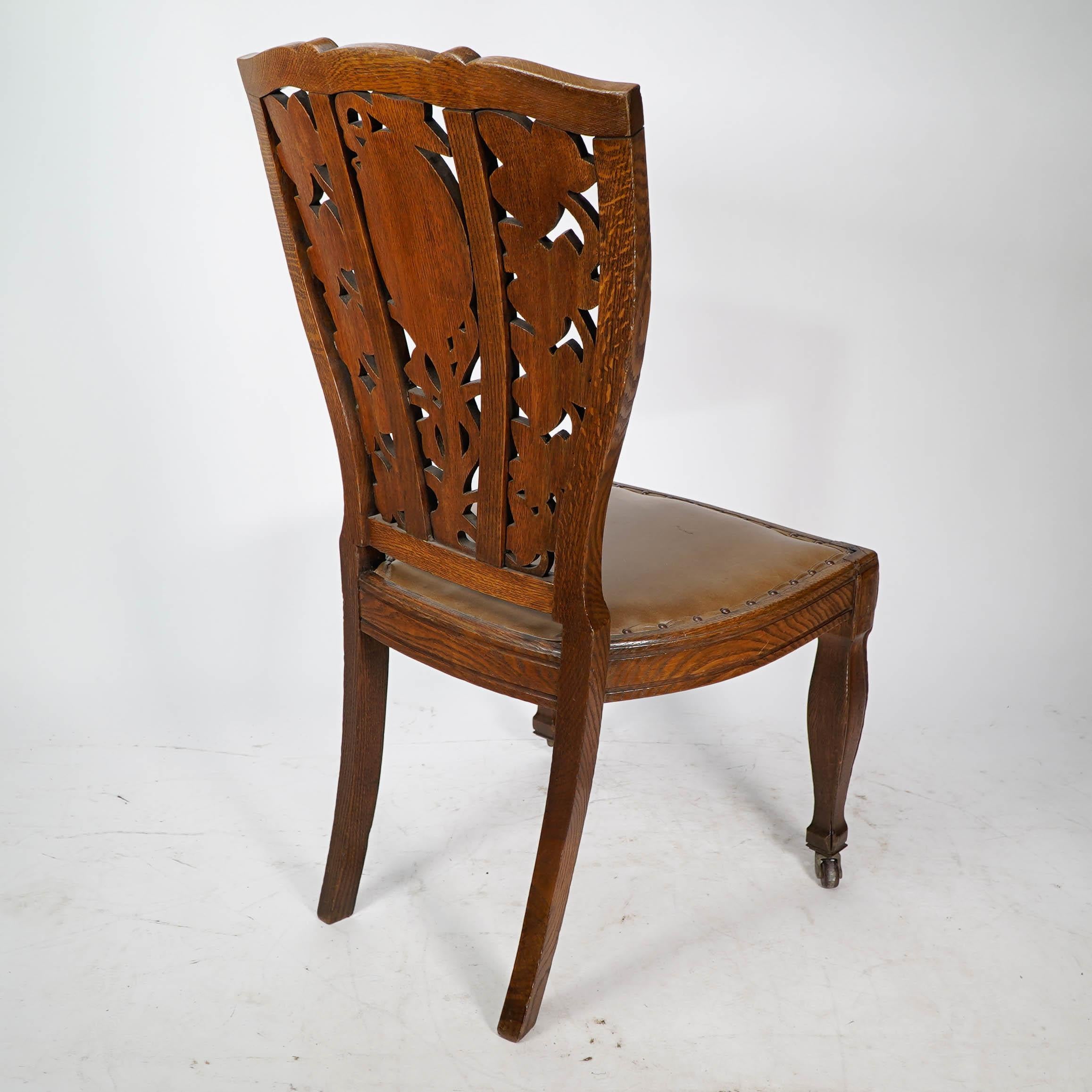 Hand-Crafted Arthur Heygate Mackmurdo for the Century Guild. An Important Art Nouveau Chair For Sale