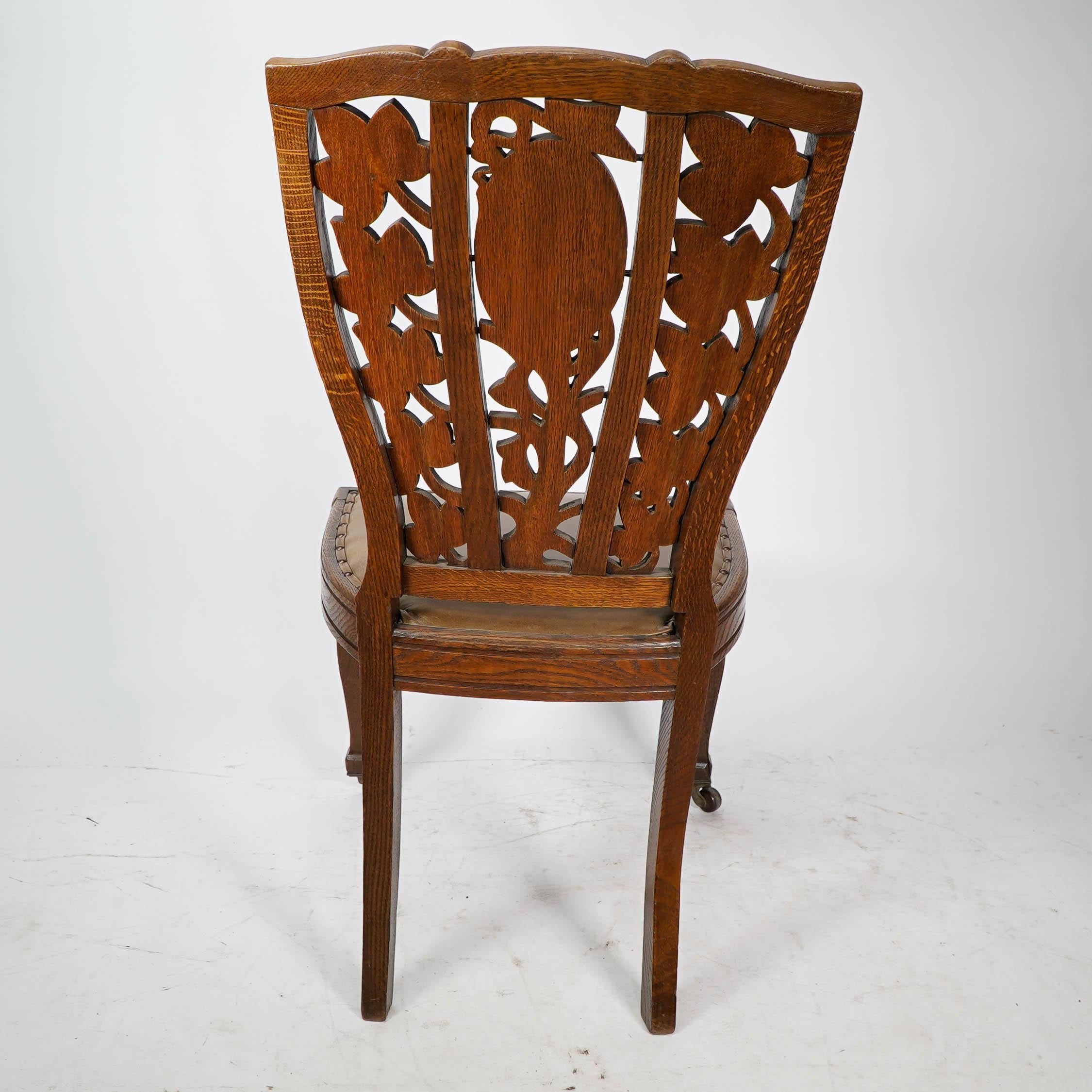 Arthur Heygate Mackmurdo for the Century Guild. An Important Art Nouveau Chair In Good Condition For Sale In London, GB