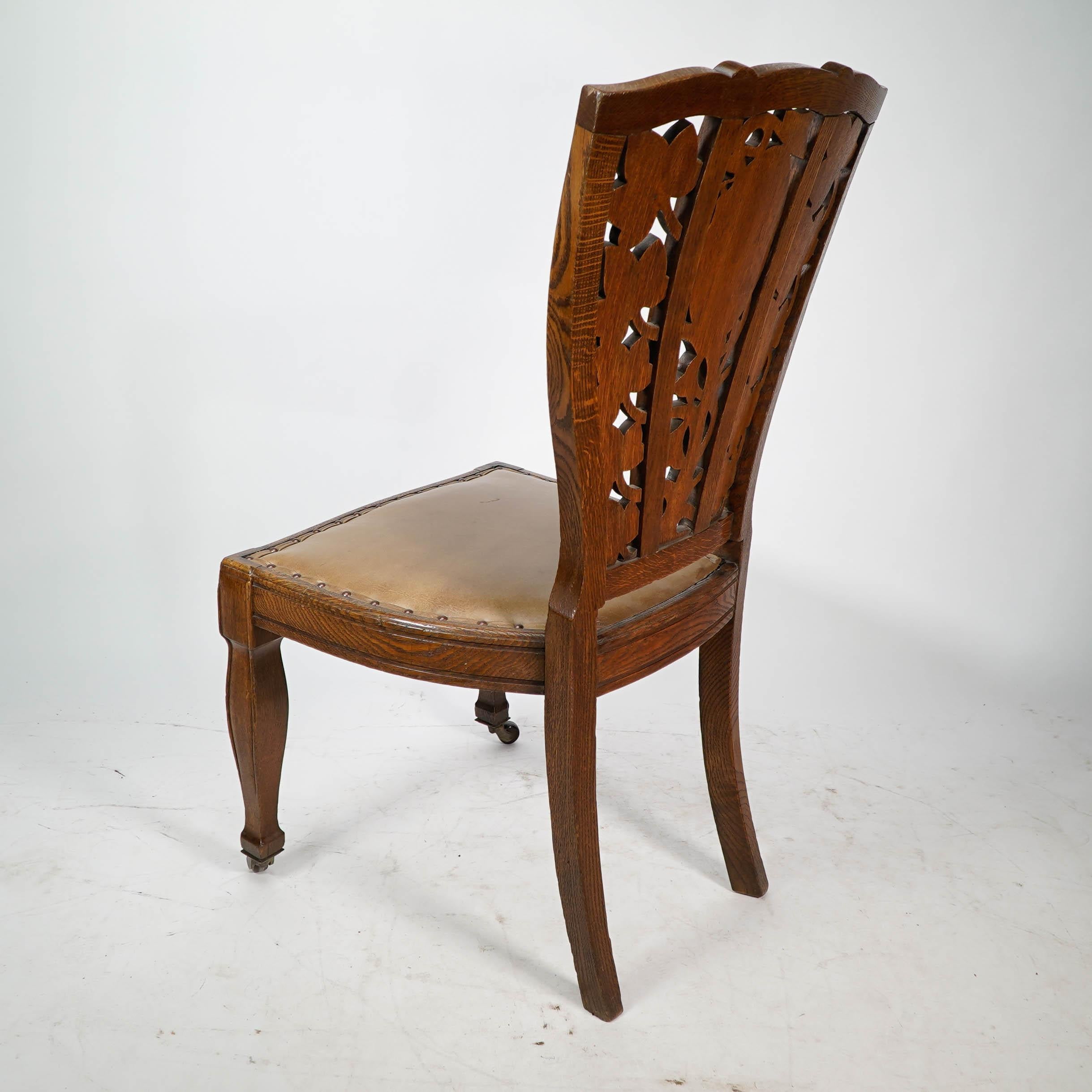 Late 19th Century Arthur Heygate Mackmurdo for the Century Guild. An Important Art Nouveau Chair For Sale