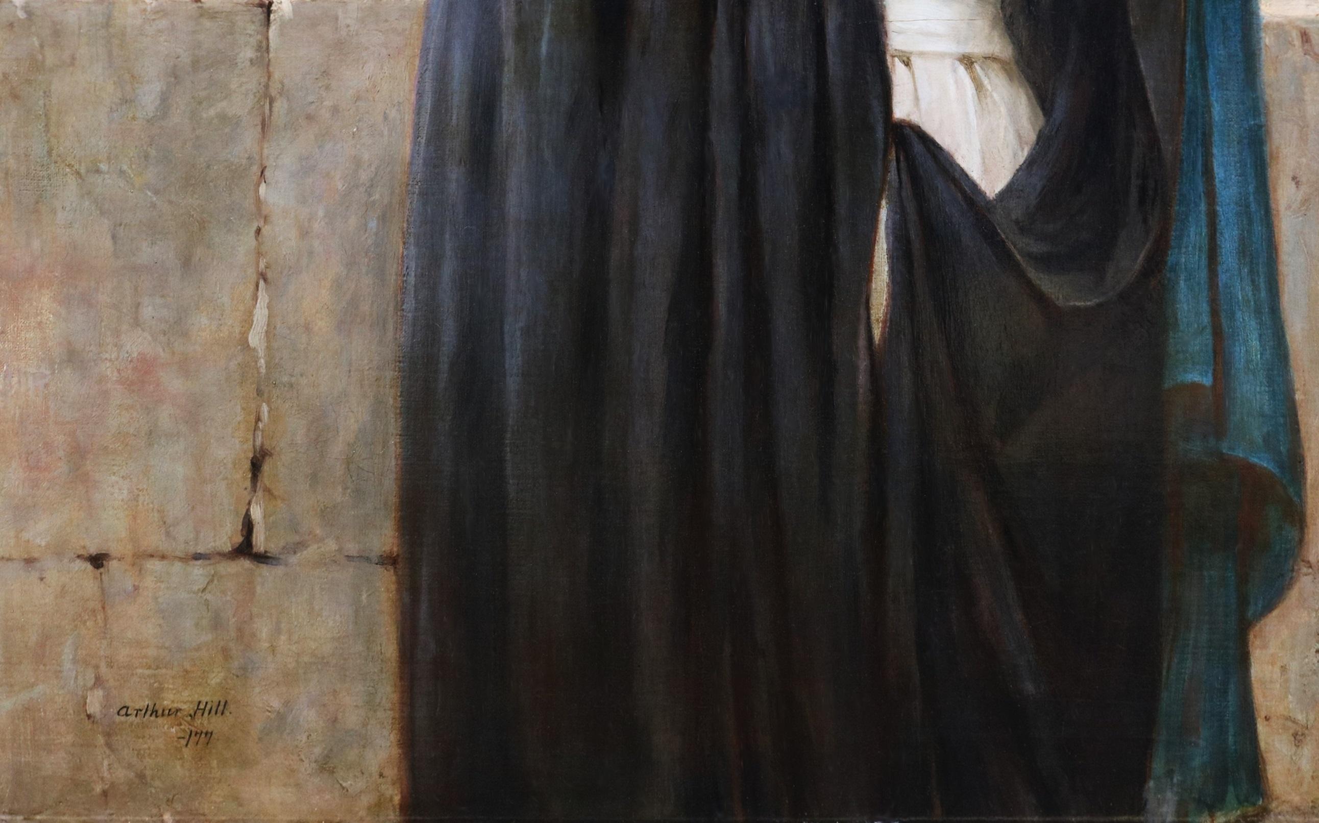 Saffo - Pittura ad olio preraffaellita del 19° secolo Neoclassica Antica Grecia 3