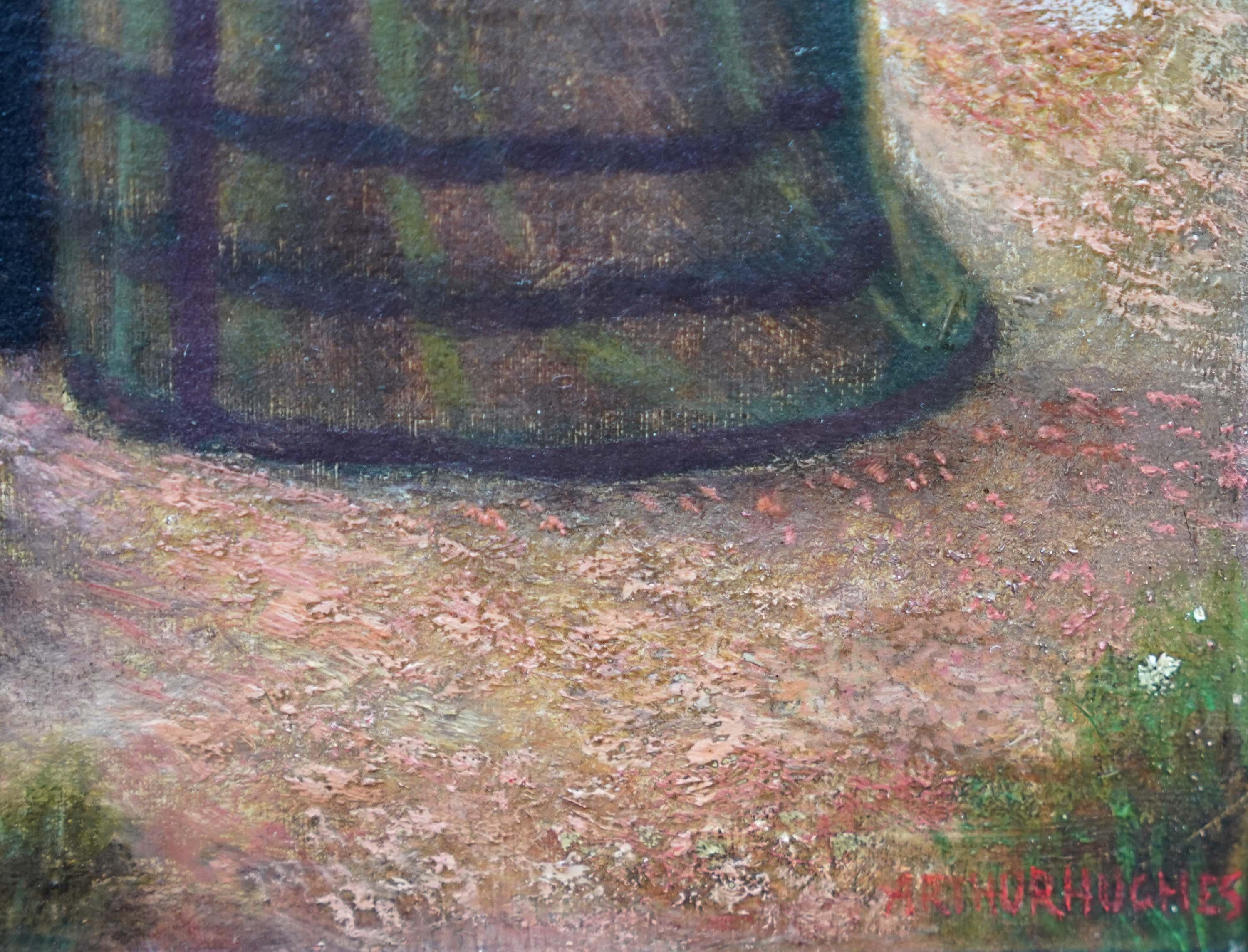 La barca del convento - dipinto a olio religioso dell'arte preraffaellita britannica in vendita 4
