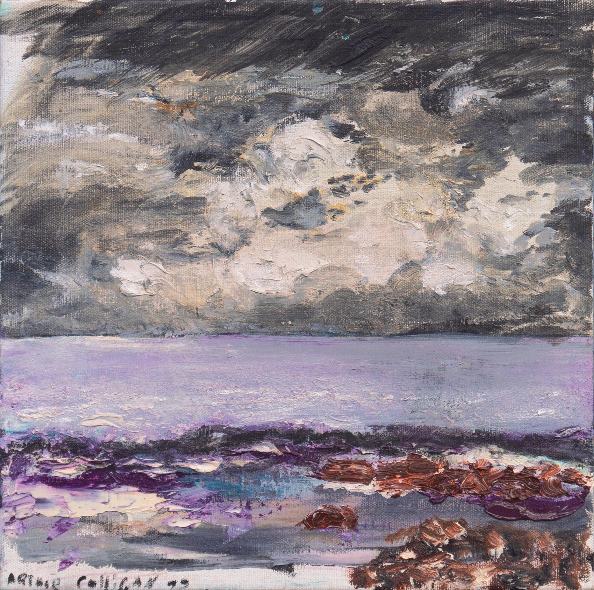 Arthur J Colligan Landscape Painting - 'Study in Davey's Gray', California Abstract Expressionist