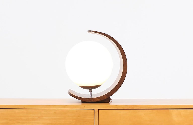Arthur Jacobs "Half Moon" Table Lamp for Modeline at 1stDibs