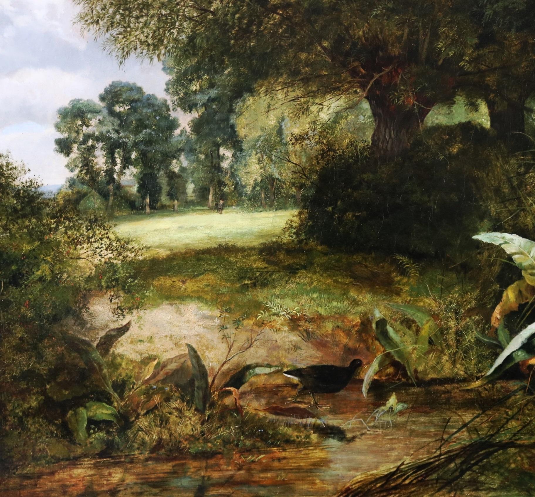 19th Century Royal Academy English Victorian Summer River Landscape Oil Painting 2
