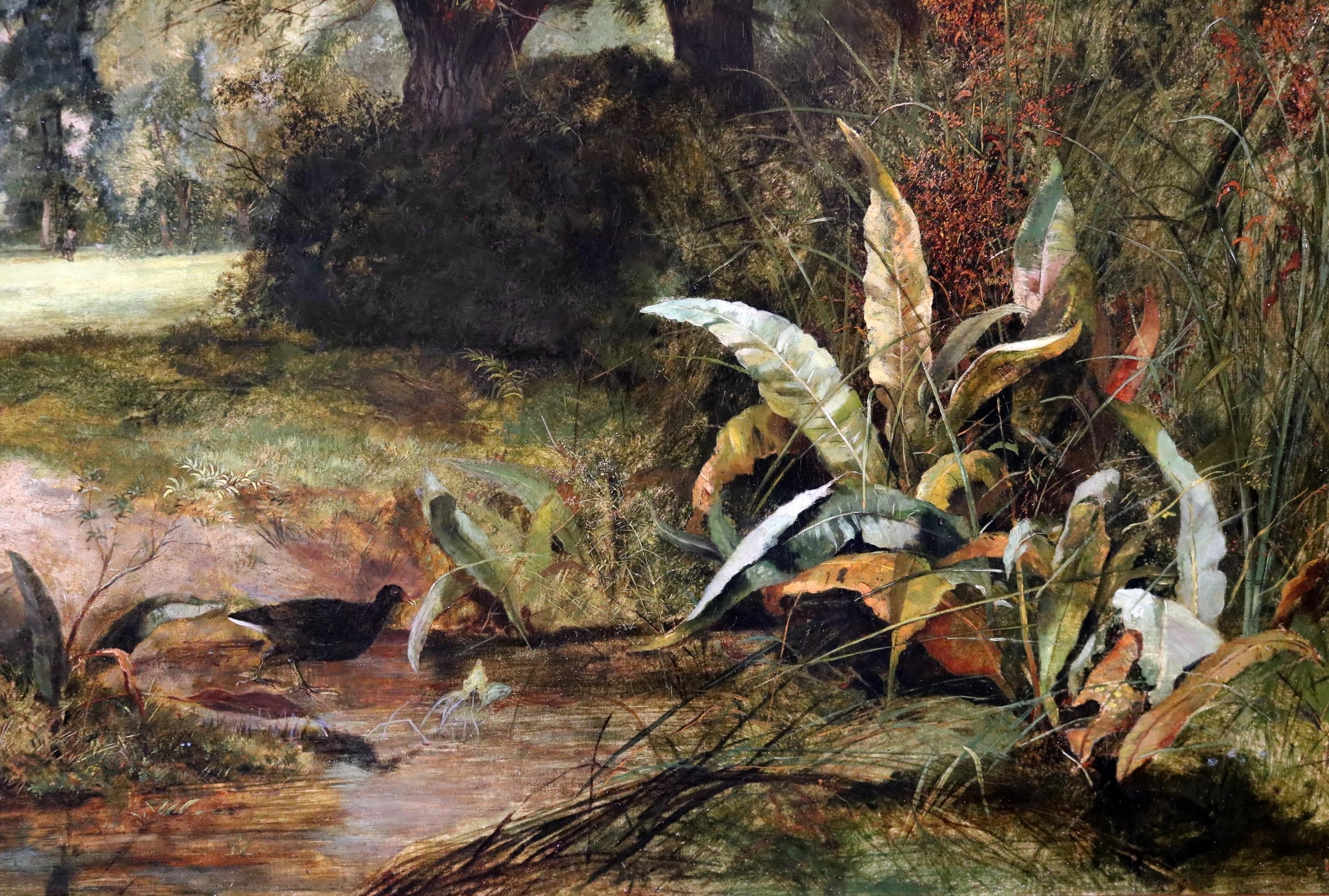 Estate tranquilla Pittura ad olio del 19° secolo della Royal Academy, paesaggio faunistico inglese 3
