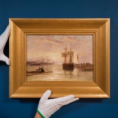 Golden Sunrise on the Maas – Arthur J. Meadows’ Tranquil Masterpiece (1884)