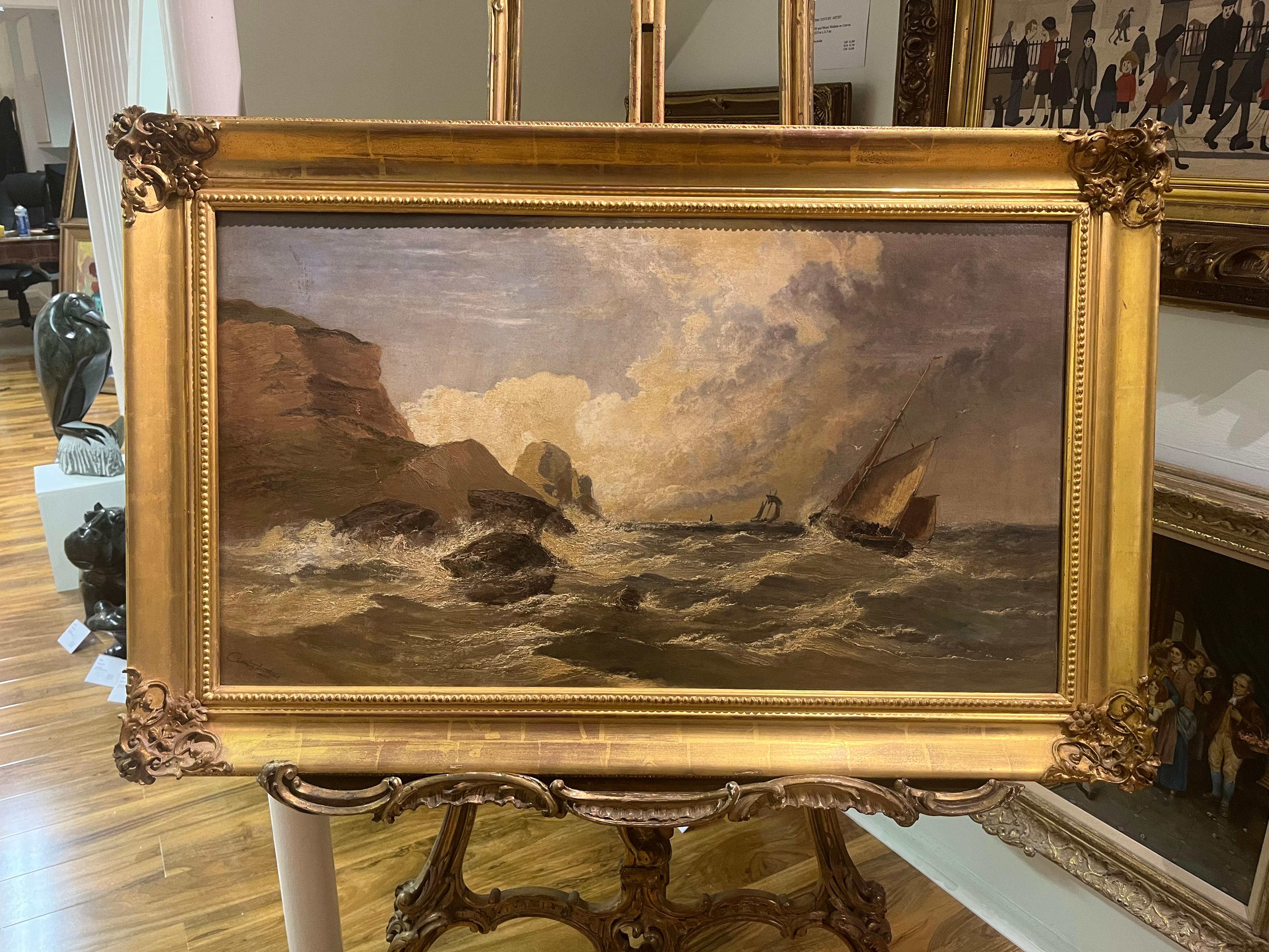 GRAN PINTURA AL ÓLEO DEL ANTIGUO MAESTRO ARTHUR MEADOWS (1843 - 1907) FINA DEL SIGLO XIX - Painting Realista de Arthur Joseph Meadows