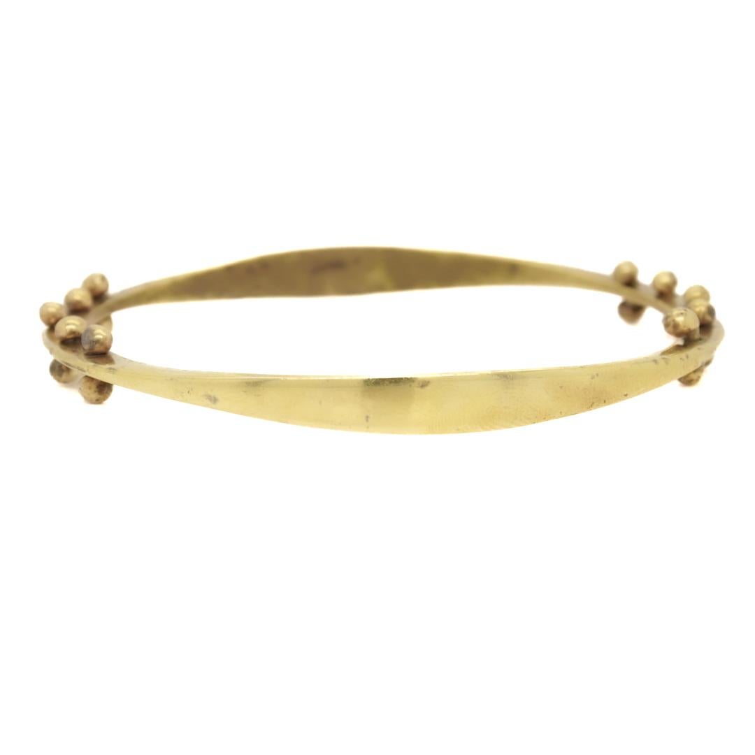 Arthur King Bronze Bangle Bracelet For Sale 2