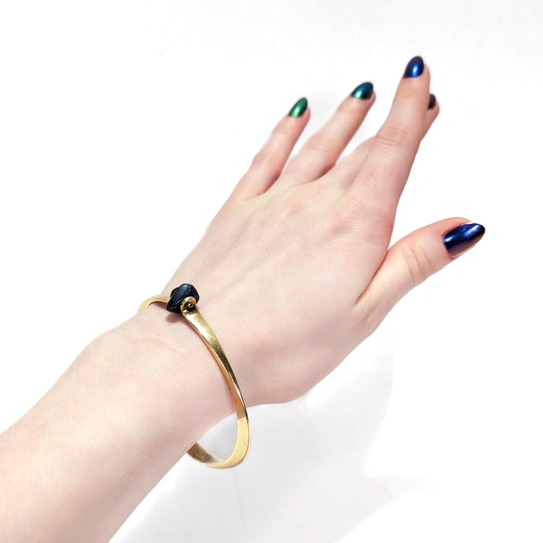 Arthur King Bronze- und Lapislazuli-Armreif Armband 8