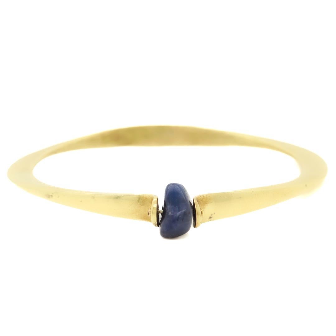 Arthur King Bronze- und Lapislazuli-Armreif Armband Damen