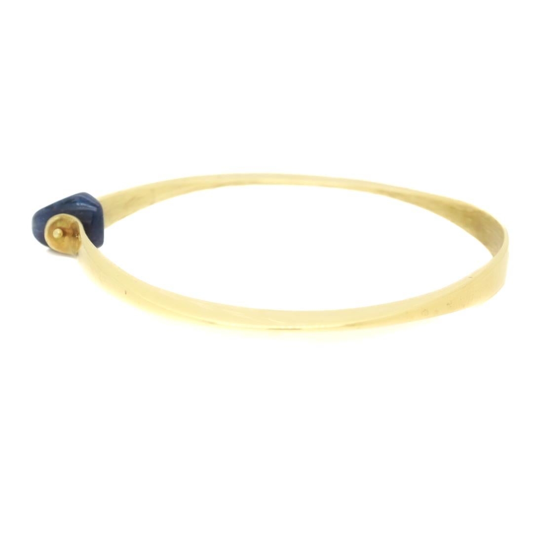 Arthur King Bronze & Lapis Bangle Bracelet 1