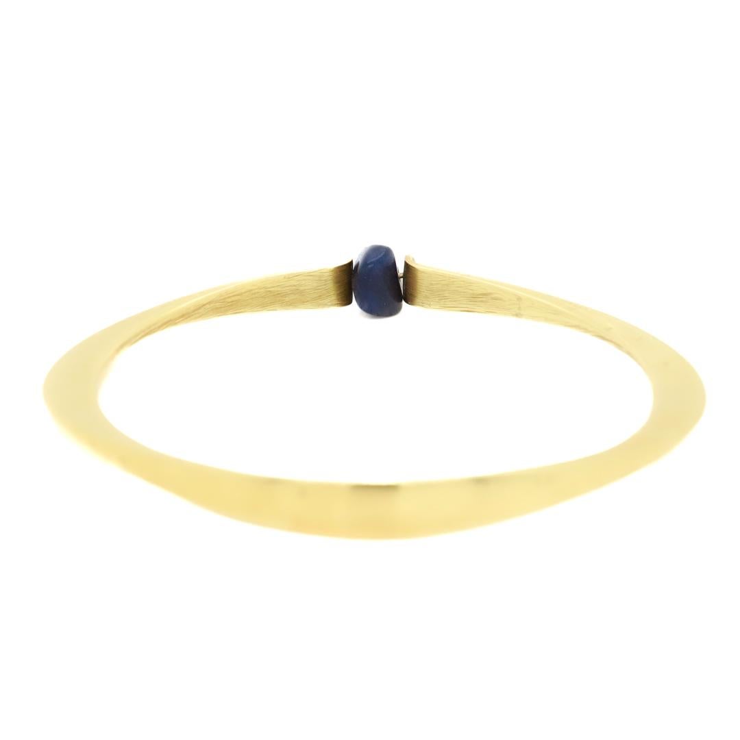 Arthur King Bronze & Lapis Bangle Bracelet 3