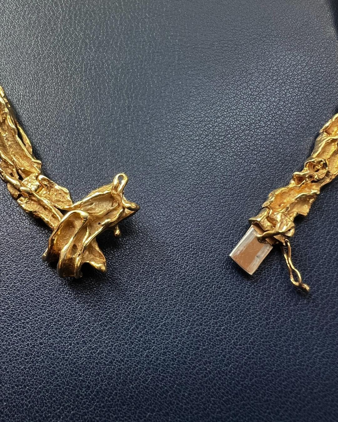Arthur King Citrine and 18K Gold Pendant Necklace, c. 1970 2