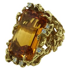 Arthur King Citrine and Diamond Ring