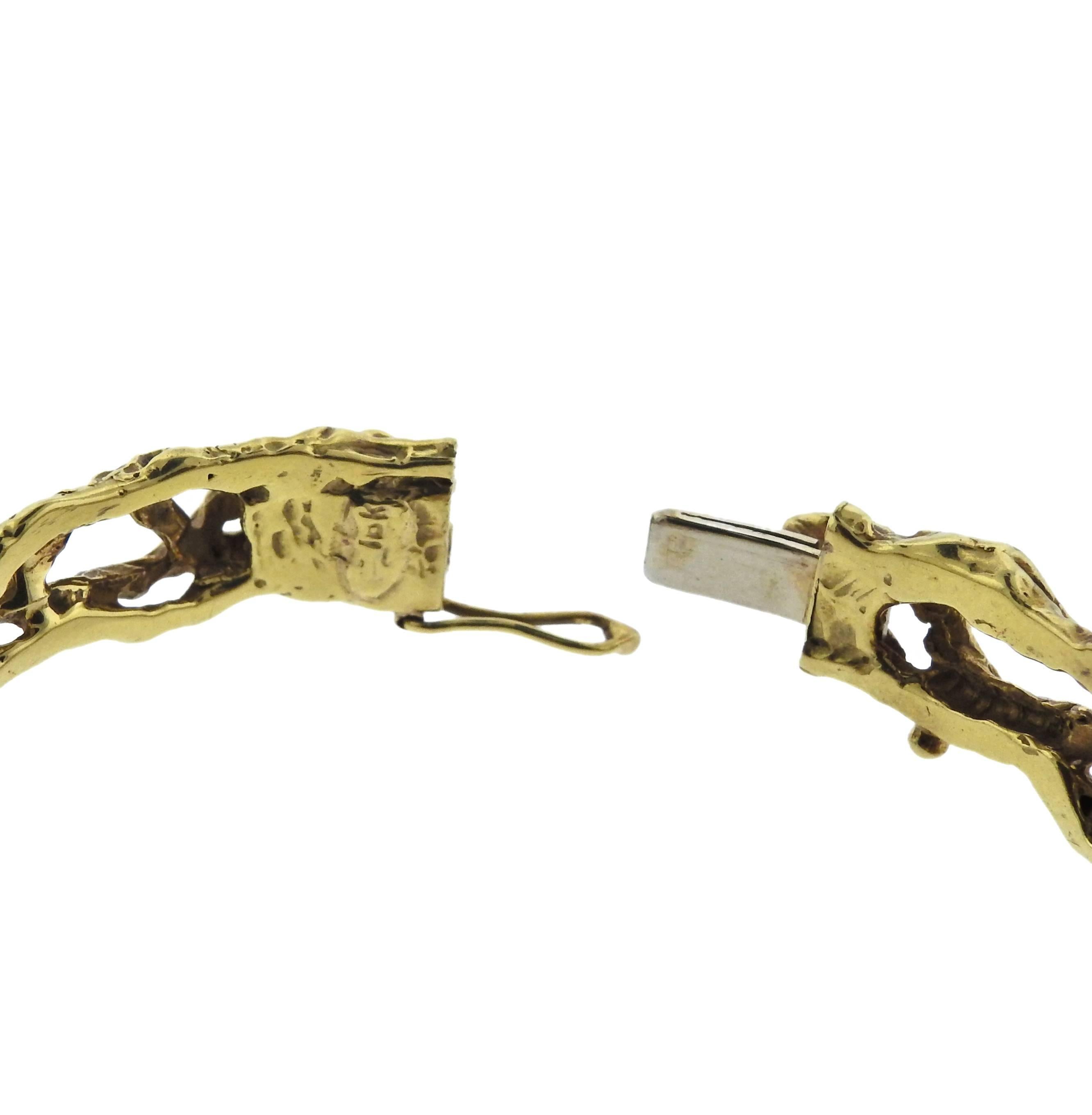 Women's or Men's Arthur King Diamond Pearl Gold Bracelet