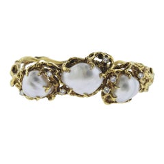 Arthur King Diamond Pearl Gold Bracelet