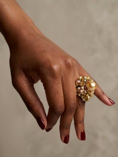 Arthur King, bague convertible en diamants, perles des mers du Sud et or 18 carats
