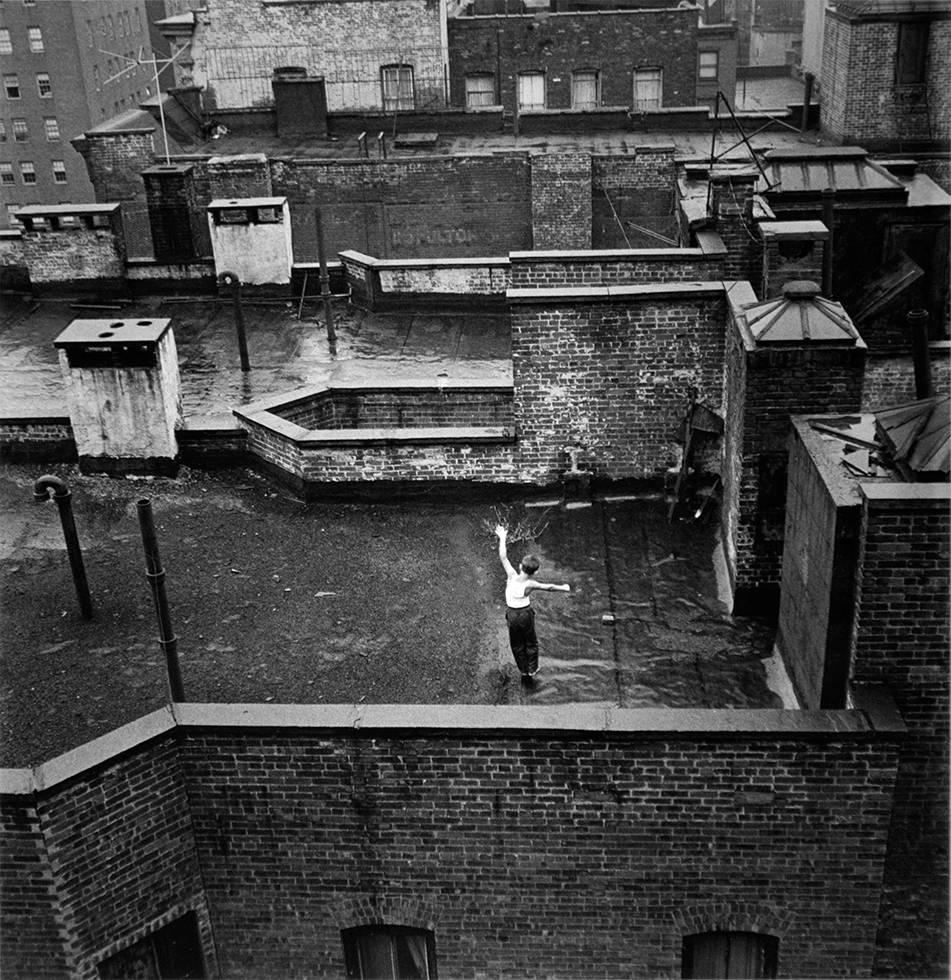 Arthur King Black and White Photograph - Lyric Moment, From Manhattan Bridge
