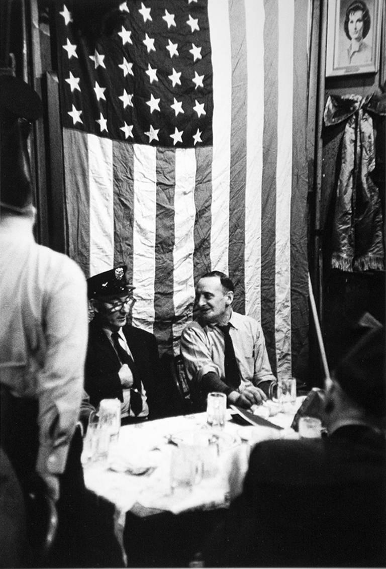 Arthur King Black and White Photograph - McSorley's, St. Patrick's Day Flag