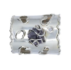 Arthur King Silver Amethyst Cuff Bracelet
