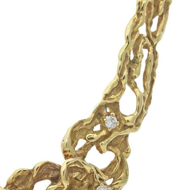Arthur King South Sea Baroque Pearl Diamond Gold Necklace For Sale at ...