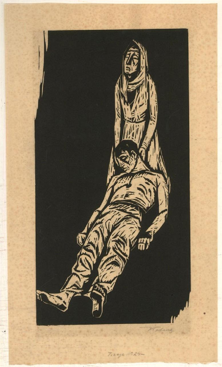 Arthur Kolnik (1890-1972) - Early 20th Century Woodcut, Despair 1