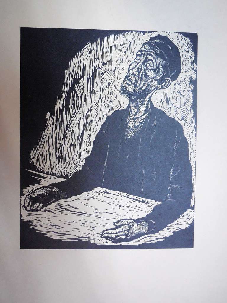 Portrait Print di Arthur Kolnik - Ritratto espressionista