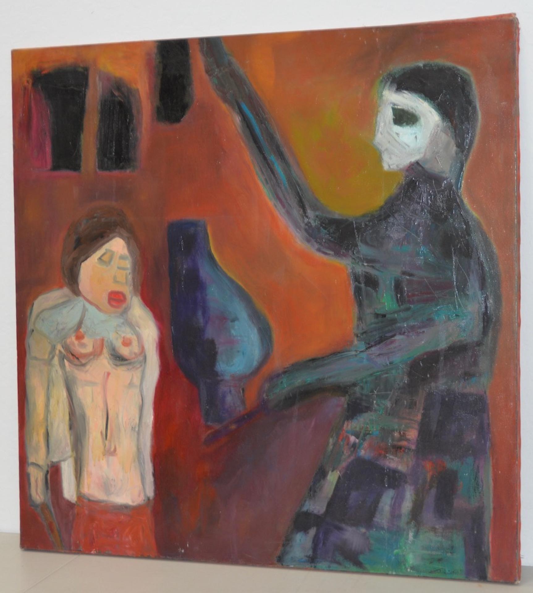 Arthur J. Krakower  "Sufrir - Pero valió la pena" Pintura al óleo c.1999