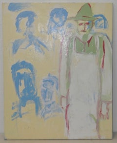 Arthur J. Krakower "The Butcher on Featherbed Lane" Oil on Canvas c.2000