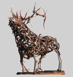 Arthur Life Sized Elk Sculpture by The Peak Antler