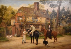 Oil Painting by Arthur Longley Vernon "At the Blacksmiths"